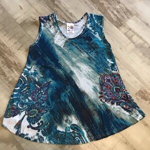 India Boutique boho flair tank top